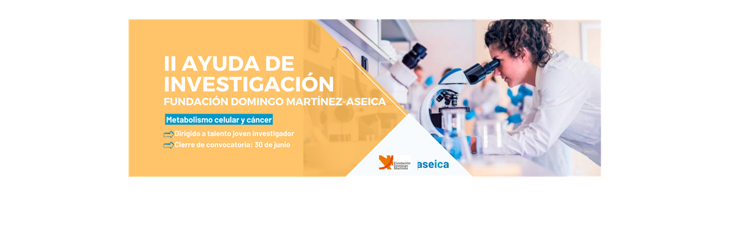 La Fundación Domingo Martínez y ASEICA colaboran para impulsar el desarrollo profesional del talento joven investigador en España.
